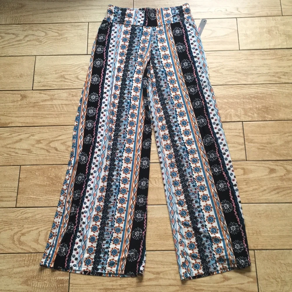 Shosho 🛍️ Capri Pants Blue & Pink Sz Various - Picture 3 of 12